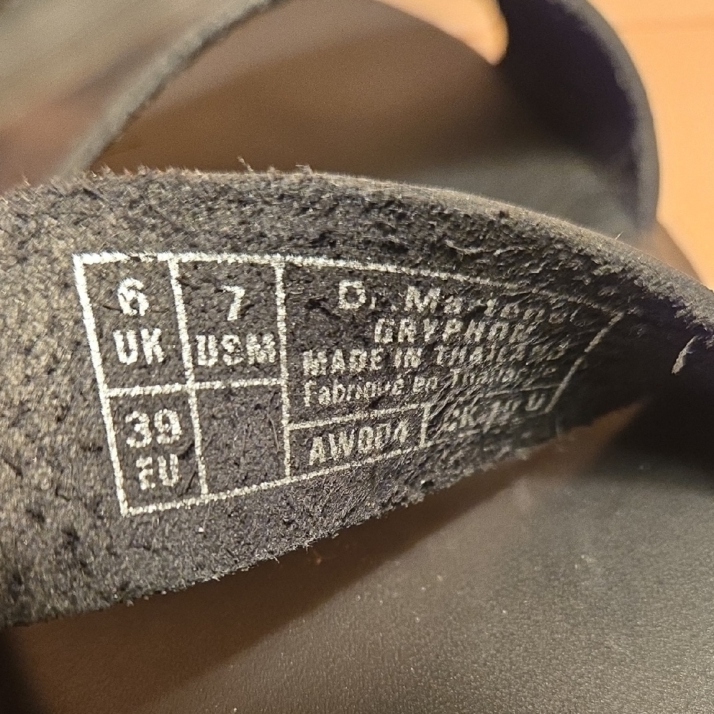 Dr. Martens Black Leather Platform Sandals - Picture 3 of 12